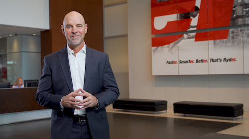 Robert Sanchez, Chairman & CEO, in Ryder headquarters